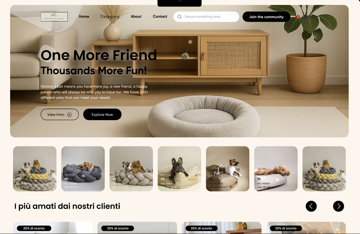 Pointer & Hound — E-commerce animali